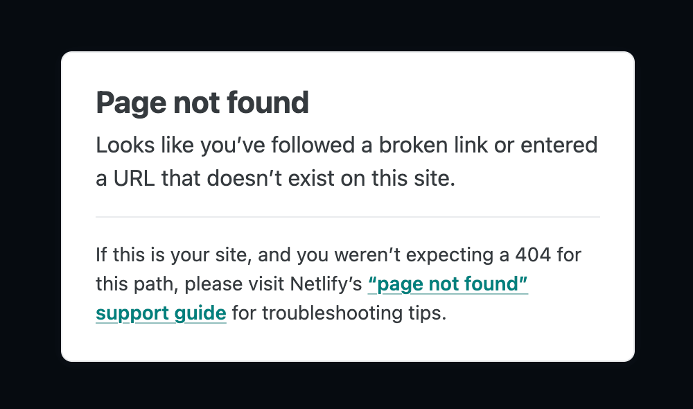 404 on my site