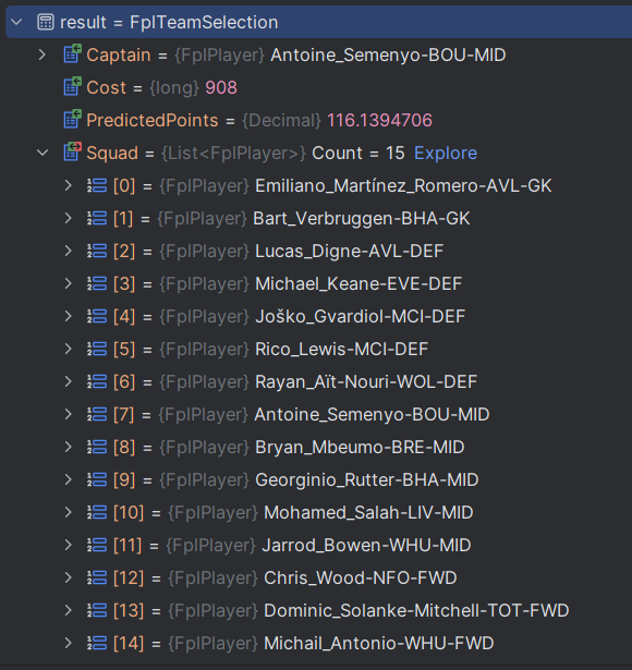 Screenshot of application OR Tools solution